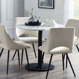 Julian Bowen Luca Iris Ivory 4 Seater Round Dining Set