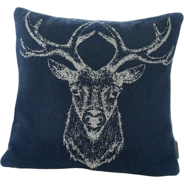 The Lyndon Company Stag Navy Acrylic Cushion 45 x 45cm - image 1