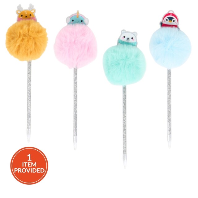 Single Crafty Club Pom Pom Christmas Pen in Assorted styles - image 1