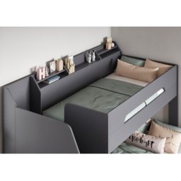 Flair Slick Triple Sleeper Staircase Grey Bunk Bed - thumbnail 2