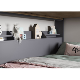 Flair Slick Triple Sleeper Staircase Grey Bunk Bed - thumbnail 4