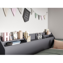 Flair Slick Triple Sleeper Staircase Grey Bunk Bed - thumbnail 3