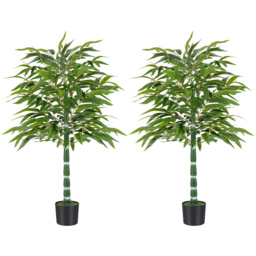 Costway Artificial Bamboo Tree 4ft 2 Pack - thumbnail 1