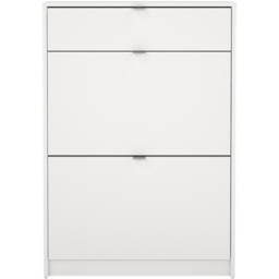 Florence Single Drawer 2 Flip Down Door White Shoes Cabinet - thumbnail 3
