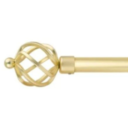 New Edge Blinds Cage Gold Extendable Eyelet Metal Curtain Pole Set 160-300cm