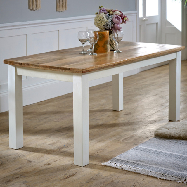 Brooklyn Alfie 6 Seater Solid Mango Wood Dining Table - image 1