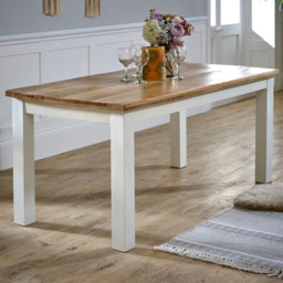 Brooklyn Alfie 6 Seater Solid Mango Wood Dining Table - thumbnail 1