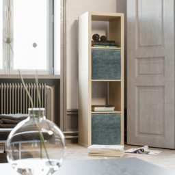 Homebase Patterned Blue Cube Storage Insert 4 Pack - thumbnail 2