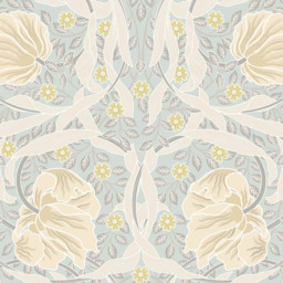 Origin Murals Flower Circle Duck Egg Wall Mural - thumbnail 2