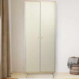 Emilia 2 Door Cream and Oak Wardrobe