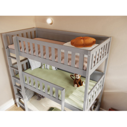 Flair Bea Grey Triple High Wooden Bunk Bed - thumbnail 2
