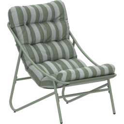 Charles Bentley Porto Green 2 Seater Stripe Olefin Fabric Garden Bistro Set - thumbnail 3