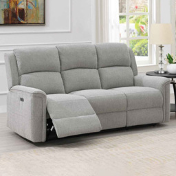 Eastside 3 Seater Light Grey Power Recliner Sofa