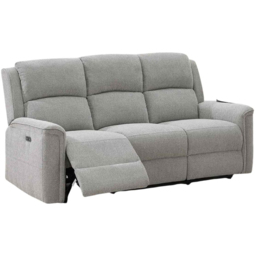 Eastside 3 Seater Light Grey Power Recliner Sofa - thumbnail 2