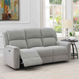 Eastside 3 Seater Light Grey Power Recliner Sofa - thumbnail 4