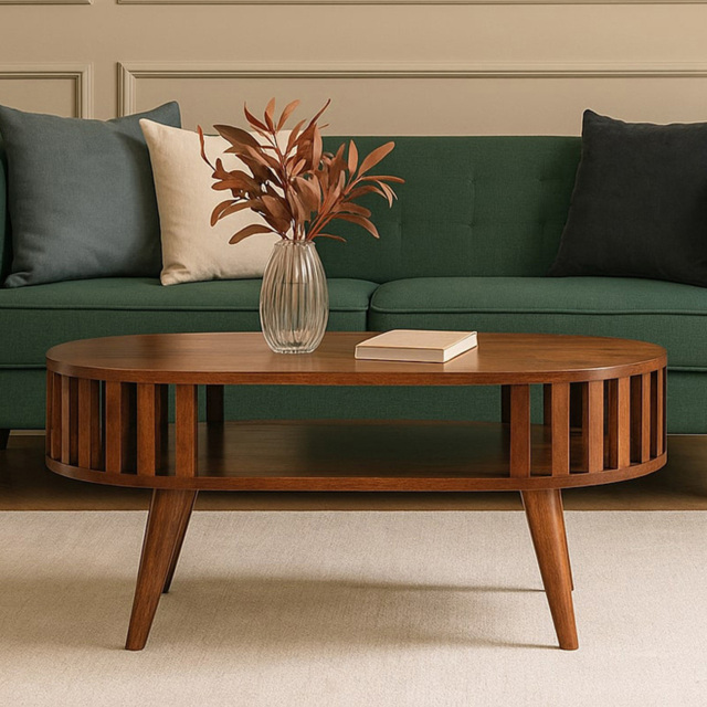 Artisan Furniture Ariella Honey Caramel Single Shelf Solid Wood Coffee Table - image 1