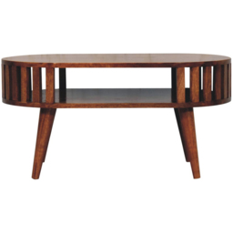 Artisan Furniture Ariella Honey Caramel Single Shelf Solid Wood Coffee Table - thumbnail 2