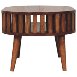 Artisan Furniture Ariella Honey Caramel Single Shelf Solid Wood Coffee Table - thumbnail 4