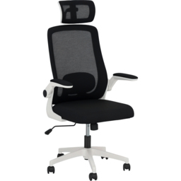 Portland Black Mesh Office Chair with Headrest - thumbnail 2