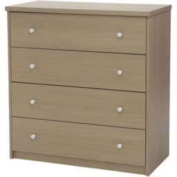 Core Products Freya Smoked Oak Foil Finish 4 Drawer Chest of Drawers - thumbnail 2