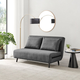 Furniturebox Billie 2 Seater Dark Grey Sofa Bed - thumbnail 4