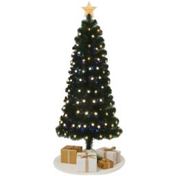 Noel Square Pre-Lit Warm White Star Shape LED Artificial Xmas Tree with Star Topper 5.9ft - thumbnail 1