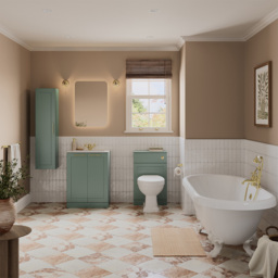 Bathstore Byron 2 Door Reed Shaker Floor Standing Basin Unit 615mm - thumbnail 2