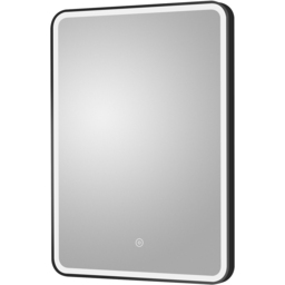 nuie Black Framed LED Touch Sensor Mirror 700 x 500mm - thumbnail 1