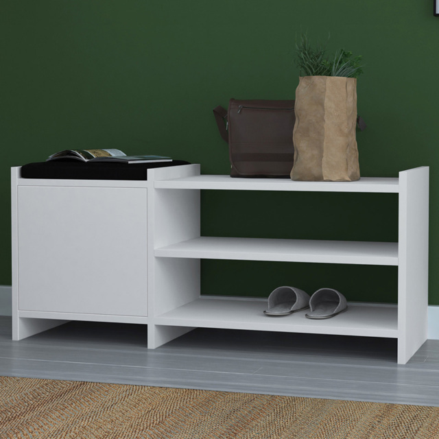 GFW Munslow White Shoe Storage Bench - image 1