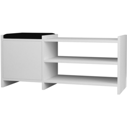 GFW Munslow White Shoe Storage Bench - thumbnail 2