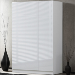 FWStyle Stora 3 Door White Gloss Wardrobe