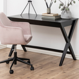 Florence Writex Single Drawer Office Desk Black