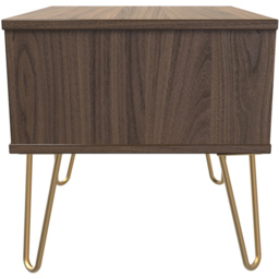 Crowndale Hong Kong Single Drawer Carini Walnut Wide Side Table Ready Assembled - thumbnail 4