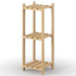 Core Products 3 Shelf Narrow Slatted Storage Unit - thumbnail 2