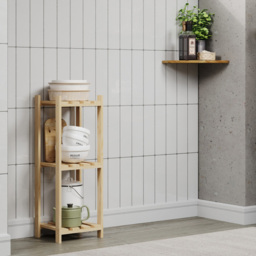 Core Products 3 Shelf Narrow Slatted Storage Unit - thumbnail 3