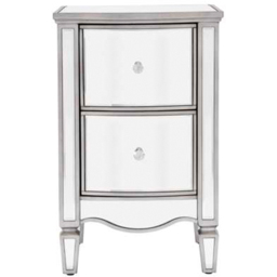 Birlea Elysee 2 Drawer Mirrored Bedside Table - thumbnail 3