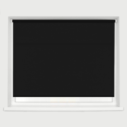 Caecus Straight Edge Roller Blind Black 90cm