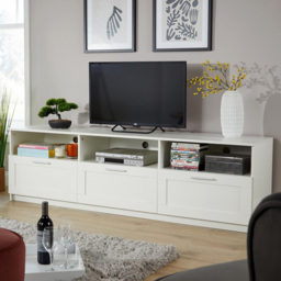Home Source Latham 3 Drawer White Gloss Storage Unit