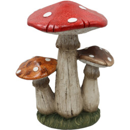 Triple Spotted Mushroom Decor Red Large - thumbnail 2