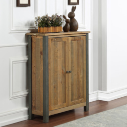 Baumhaus Urban Elegance 5 Shelf Reclaimed Wood Shoe Cabinet - thumbnail 3