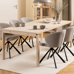 Florence Linley 6 Seater Extendable Dining Table White Oak