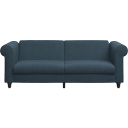 Dorel Felix 3 Seater Blue Corduroy Sofa Bed - thumbnail 3