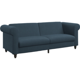 Dorel Felix 3 Seater Blue Corduroy Sofa Bed - thumbnail 2