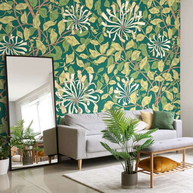 Origin Murals Honeysuckle Forest Green Wall Mural - image 1