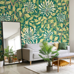 Origin Murals Honeysuckle Forest Green Wall Mural - thumbnail 1