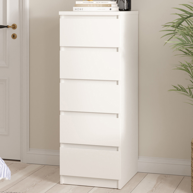 Furniture To Go Naia 5 Drawer White Chest of Drawers - image 1