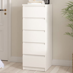 Furniture To Go Naia 5 Drawer White Chest of Drawers - thumbnail 1