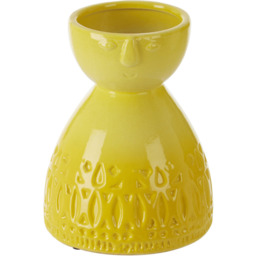 Premier Housewares Yellow Mimo Ceramic Vase Small - thumbnail 1