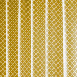 Alan Symonds Wold Ring Top Eyelet Curtains Ochre and White 228cm x 228cm - thumbnail 3