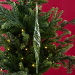 Single Candy Cane Lane Swirl Christmas Droplet Bauble 30cm in Assorted styles - thumbnail 3